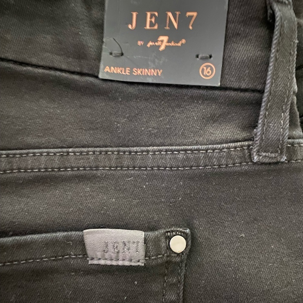 Jen 7 black ankle skinny jeans size 16 - Picture 4 of 4